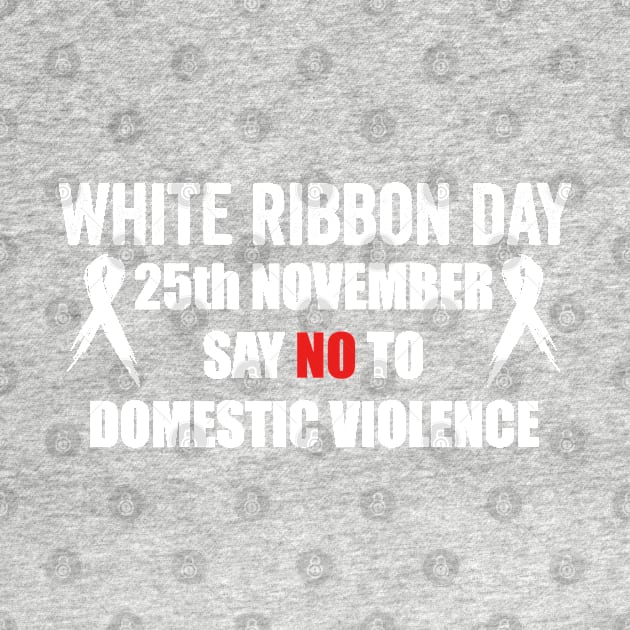 say no to domestic violence  - white ribbon day by QUEEN-WIVER